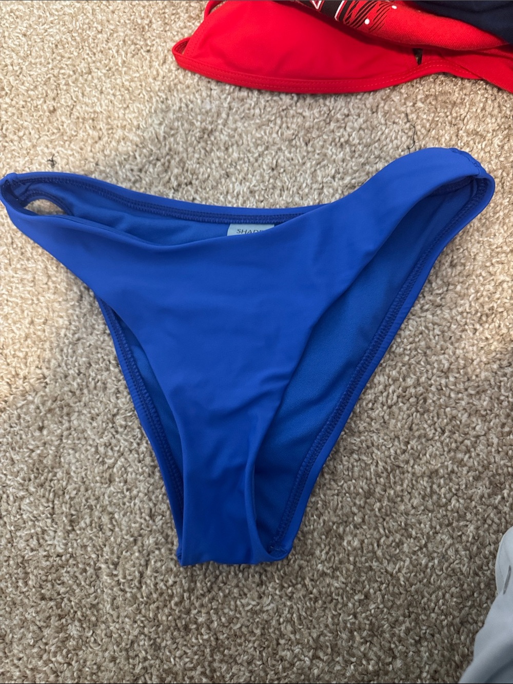 Shade & Shore Cobalt Blue High-Cut Bikini Bottom